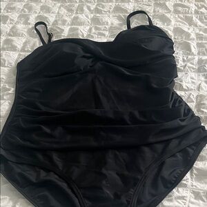 Elegant Black Women's One Piece Swimsuit